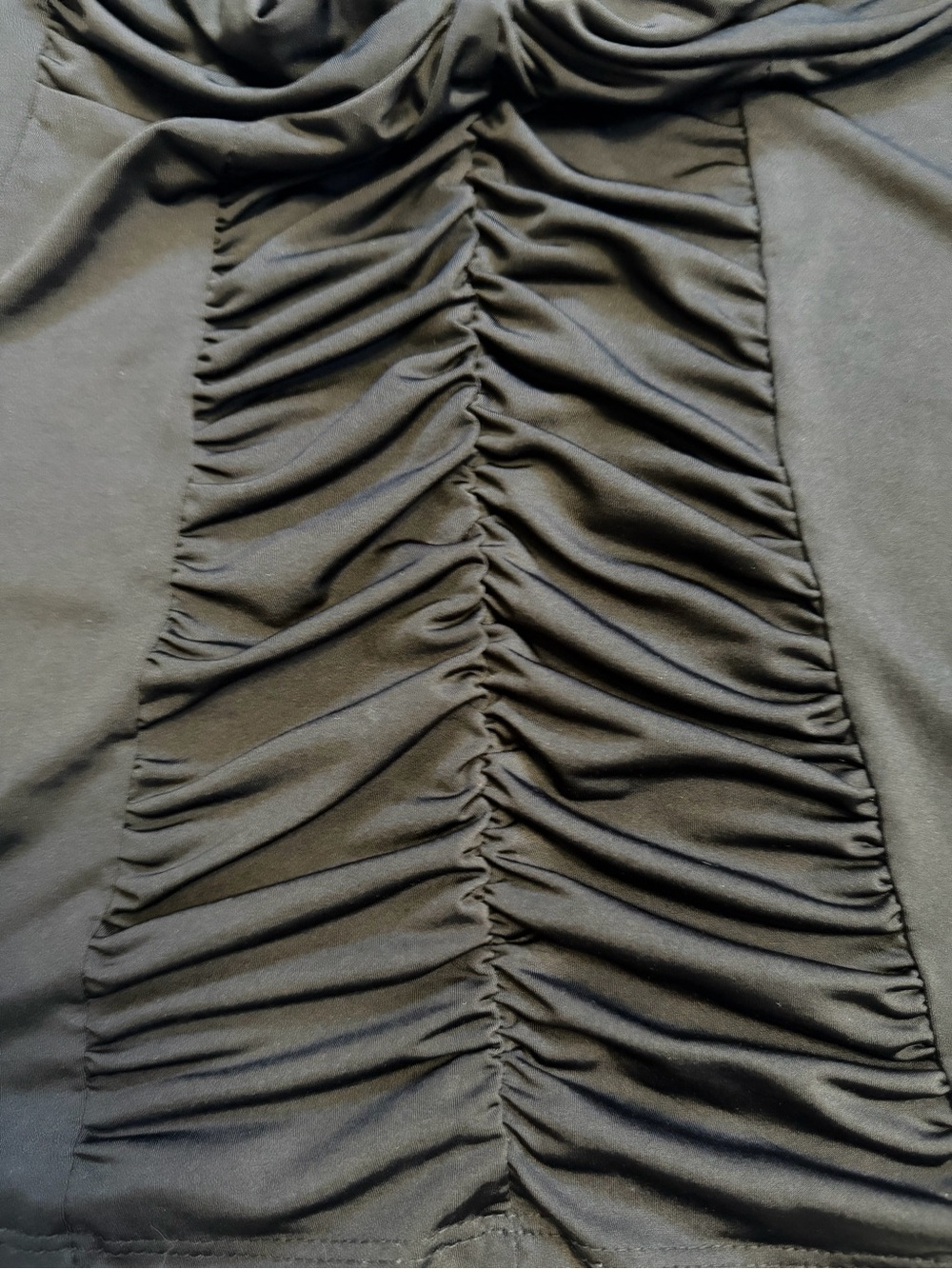 Vintage Come Como Black Ruched Tank Top - Picture 4 of 9